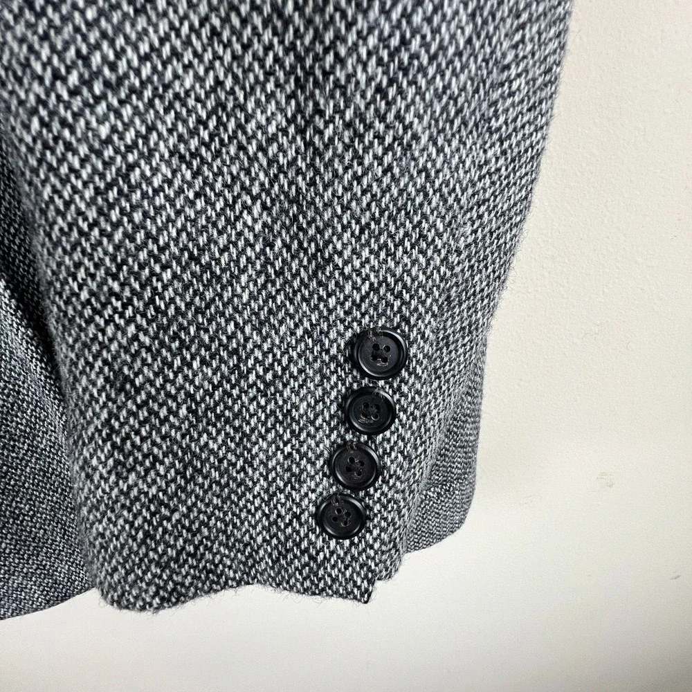 Lauren Ralph Lauren Wool Jacket Size 8 HerringboneTweed Career Preppy‎ Flaws